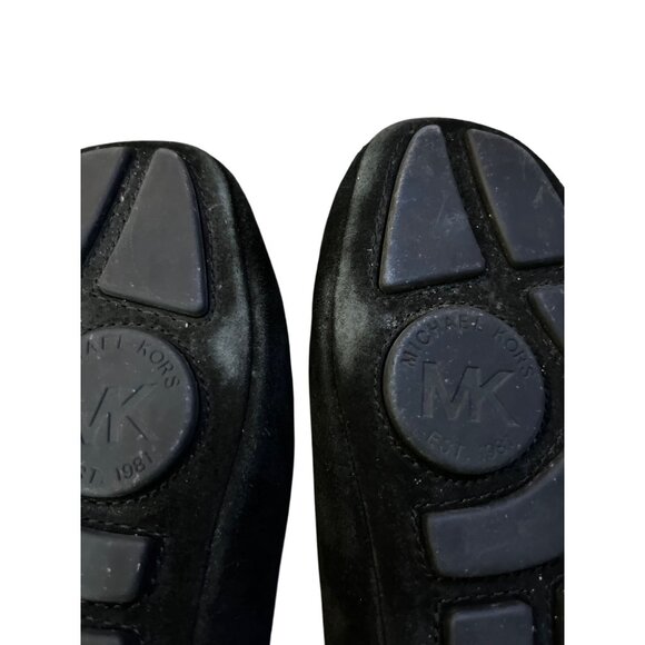 Michael Michael Kors Womens Black Suede Gloria Moc Driving Flats Size 6M Leather - Picture 9 of 15